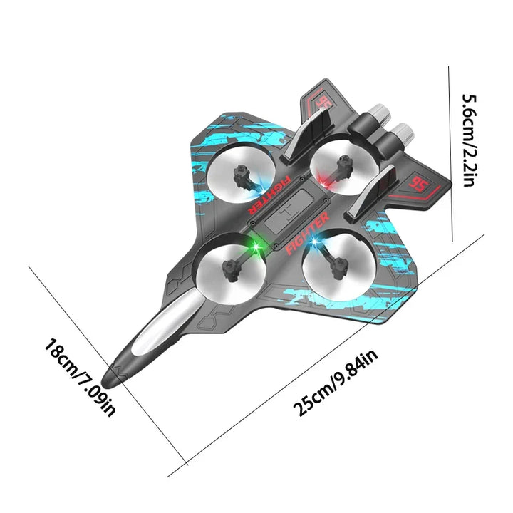 Outdoor RC Drone for beginners, featuring a stable quadcopter design and easy controls.