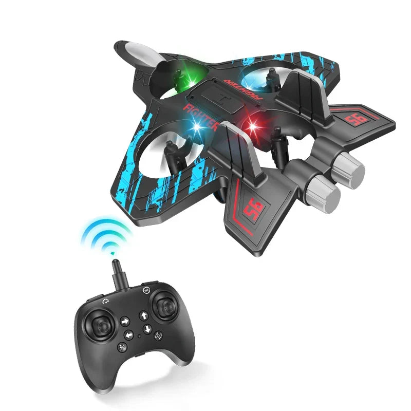 Durable Beginner Drone quadcopter, SkyFlicker, with LED lights for easy, fun outdoor flying.