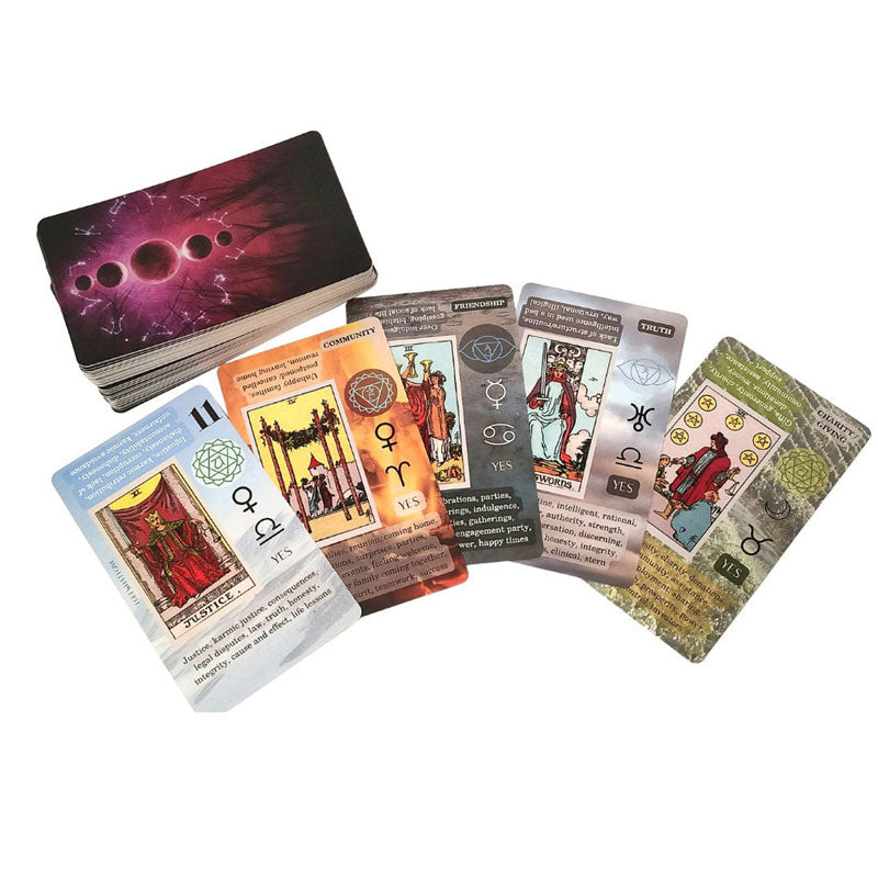 Hands shuffling beginner tarot cards, ready to start a divination reading with the guidebook