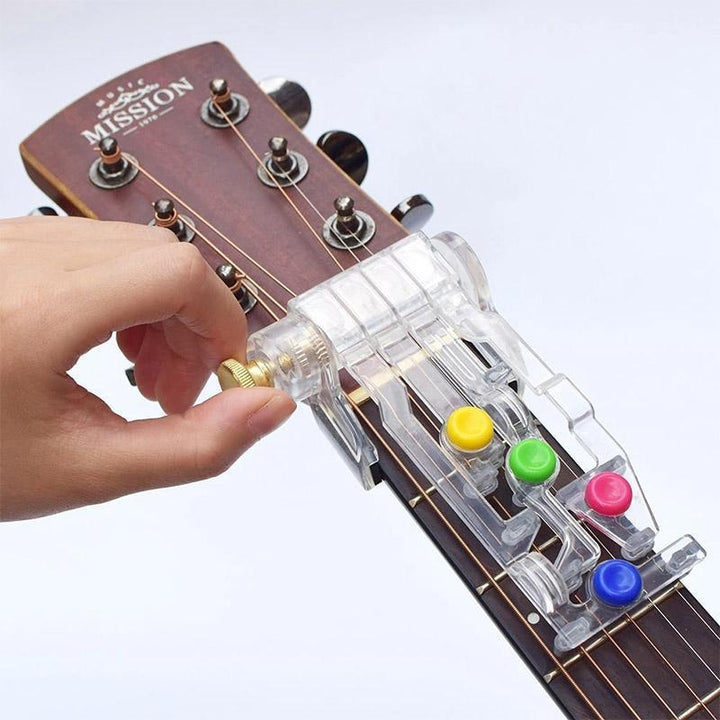 Compact guitar chord trainer, an essential accessory for beginner music students.