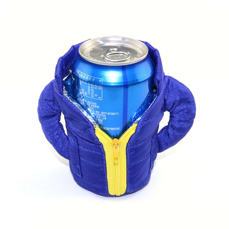 Compact beverage can insulator sleeve, easily portable for any cold beverage, travel cooler