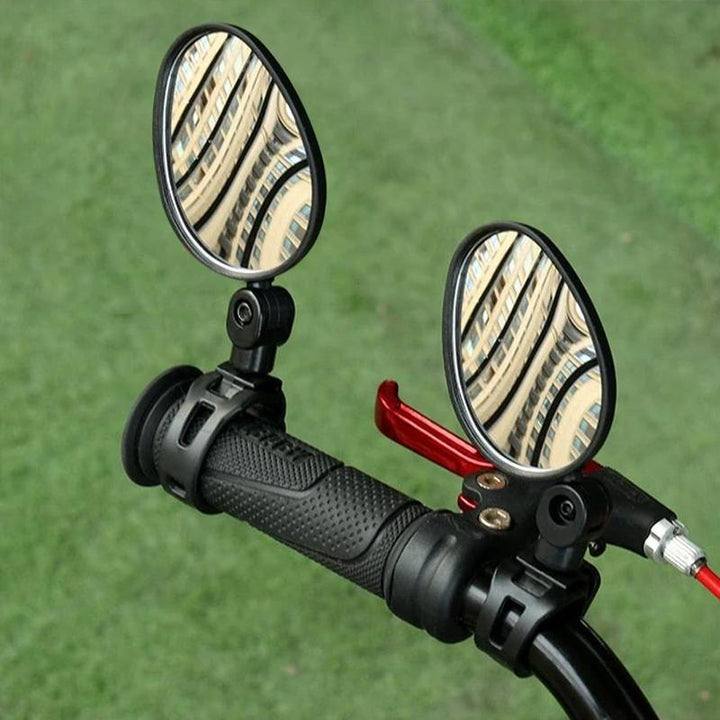 Bicycle rearview mirror, universal fit, enhancing road safety for cyclists