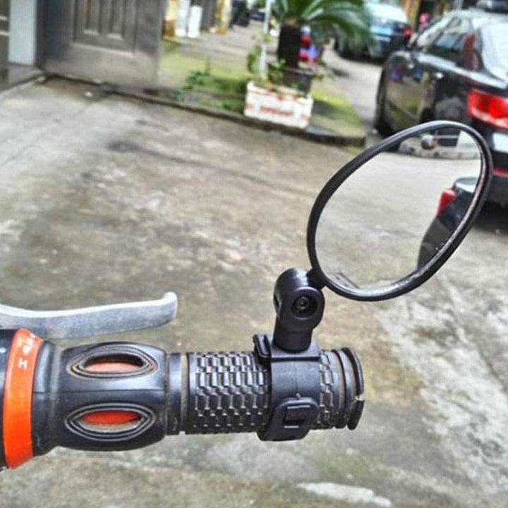 Adjustable bicycle mirror for clear rear view, essential cycling gear