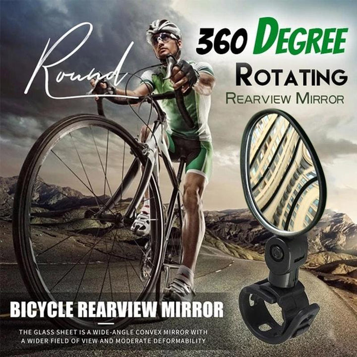 Universal fit bike accessory, rearview mirror for improved cycling safety
