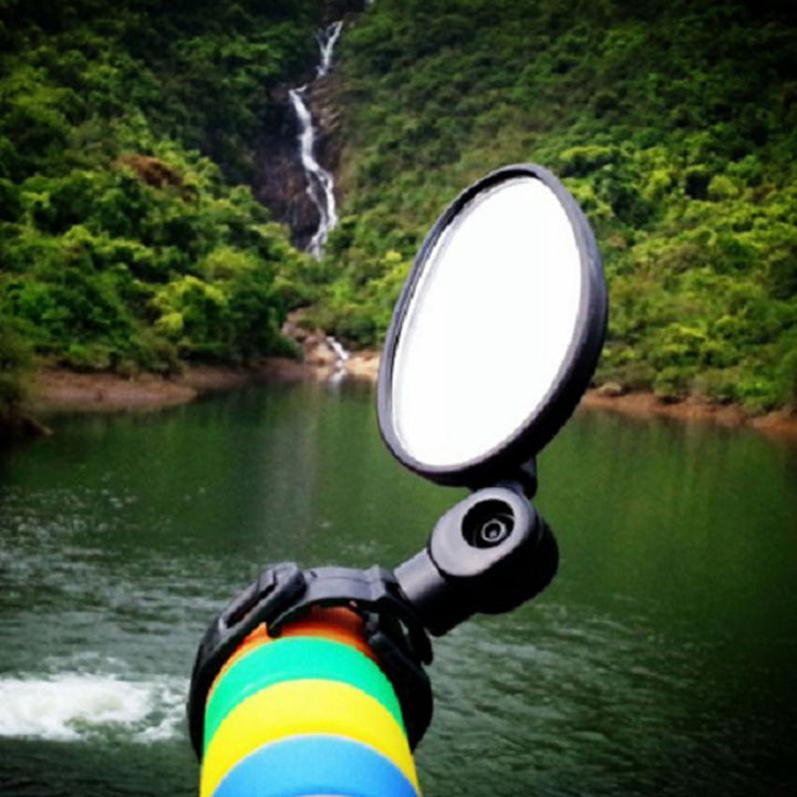 Outdoor cycling accessory: Adjustable rearview mirror for enhanced rider safety
