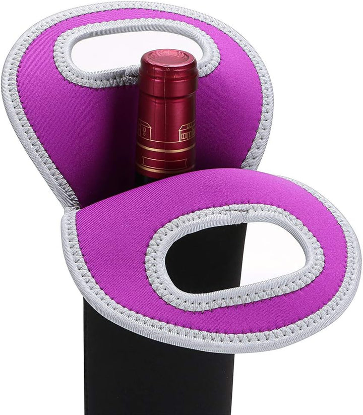 Stylish black insulated wine tote, holds two bottles, great for any outing.
