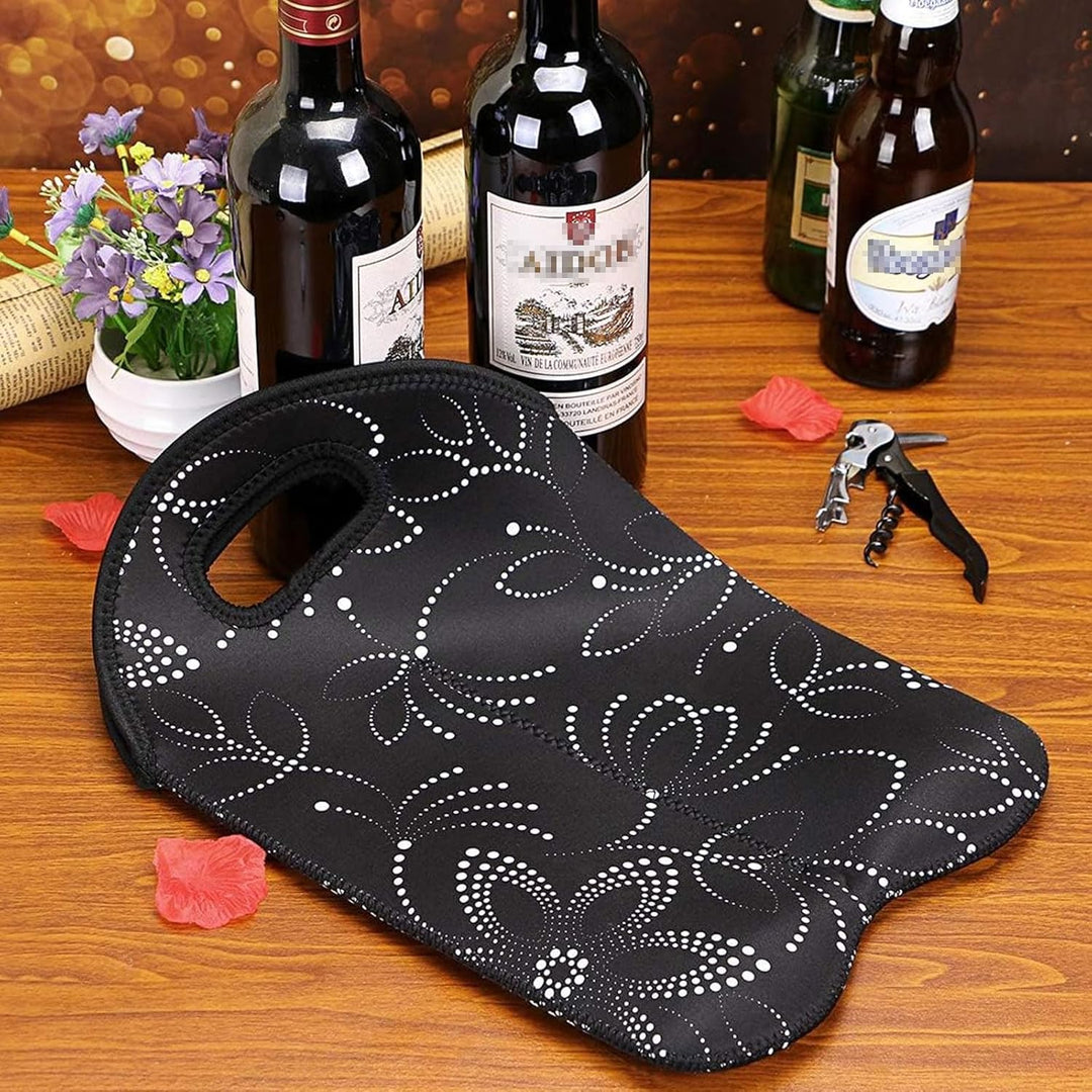 Essential insulated dual wine bottle carrier for travel, picnics, and gifts.