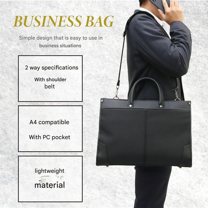 Men's & women's black professional business briefcase. Features organized storage & a dedicated laptop compartment.