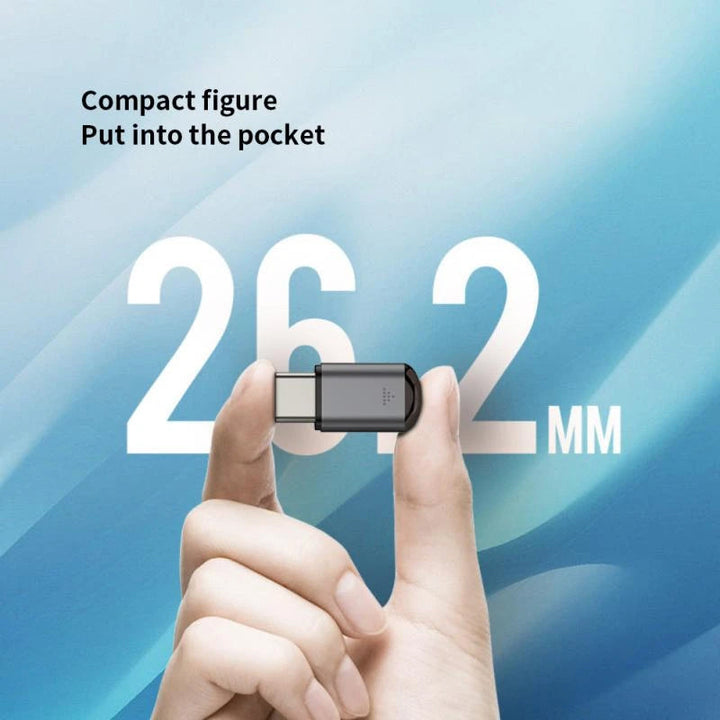 Portable infrared remote control plugged into a smartphone's charging port for instant use