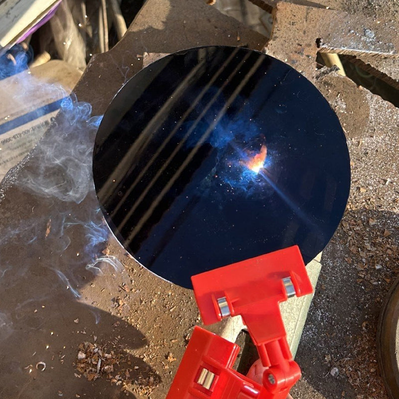 Universal welding safety blackout panel, dark plexiglass for eye protection, essential welding accessory