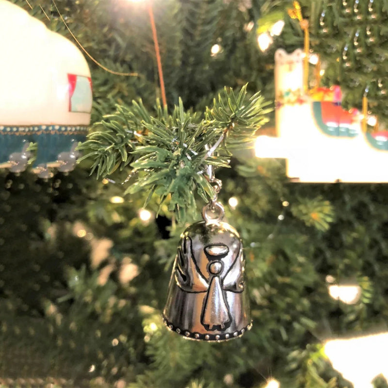 Blessing Bell Charm with intricate angel & heart designs for good luck and protection