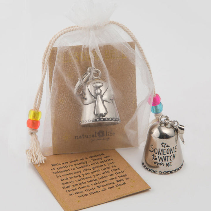 Handheld Blessing Bell Charm, showcasing unique heart and angel patterns for spiritual well-being