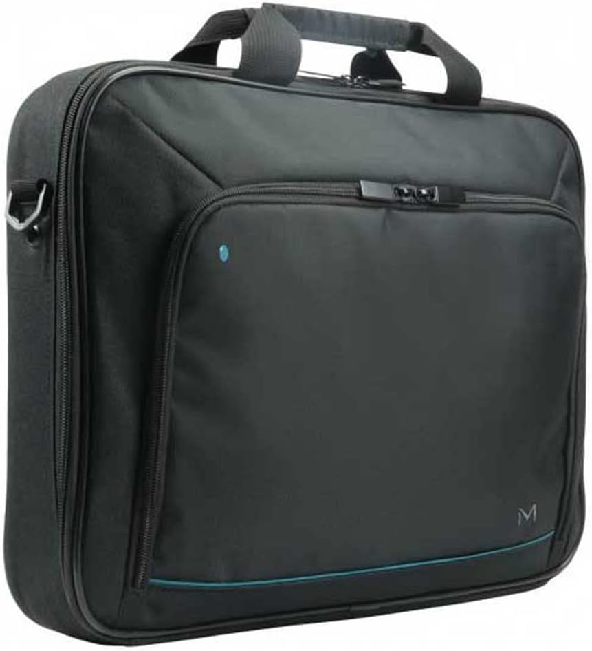 Unisex business laptop briefcase, blue, with padded tech protection and accessory organizer for 14-15.6 inch devices.