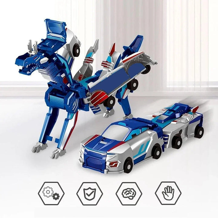Blue Magitronix 2-in-1 transforming robot toy vehicle, ready for imaginative kids' play.