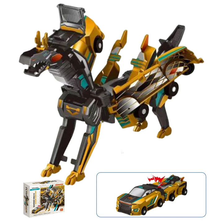 Kids' blue Magitronix transforming toy vehicle in vehicle mode, ready for high-speed adventures.