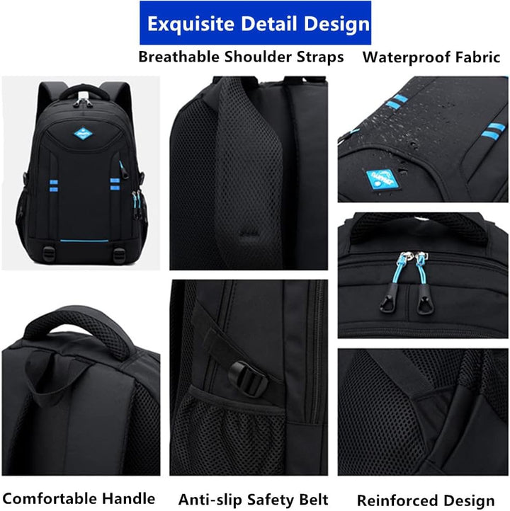 Spacious boys' rolling travel bag, convertible trolley backpack for school, durable & water-resistant kids' luggage.