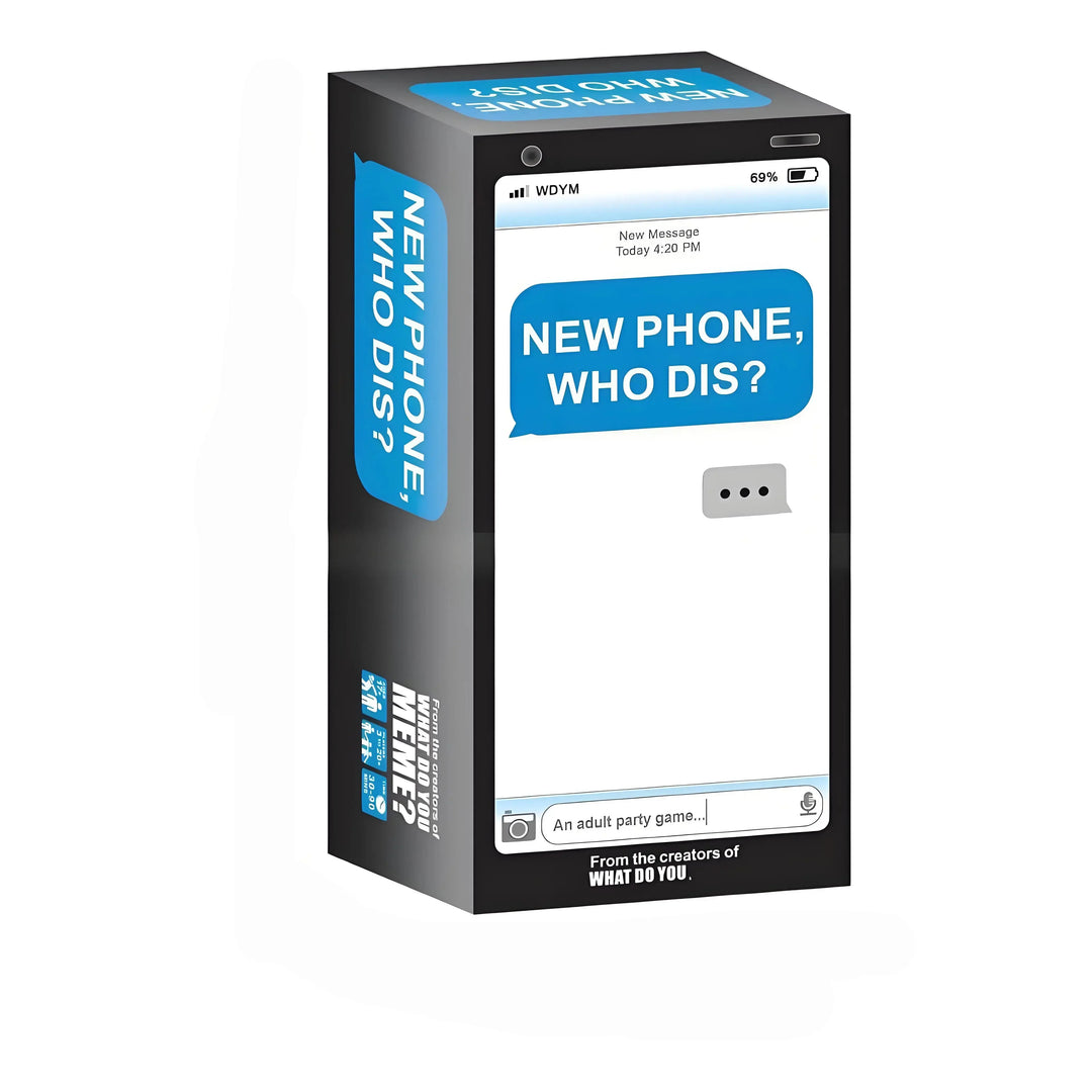 BuzzBanter adult texting party game box. Fun card game for social gatherings & group entertainment.