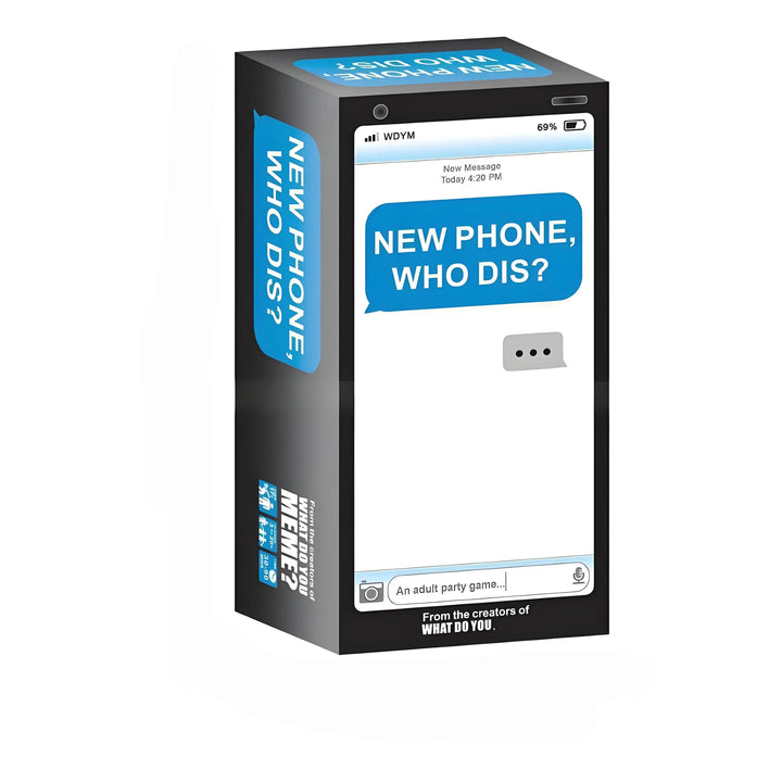 BuzzBanter adult texting party game box. Fun card game for social gatherings & group entertainment.