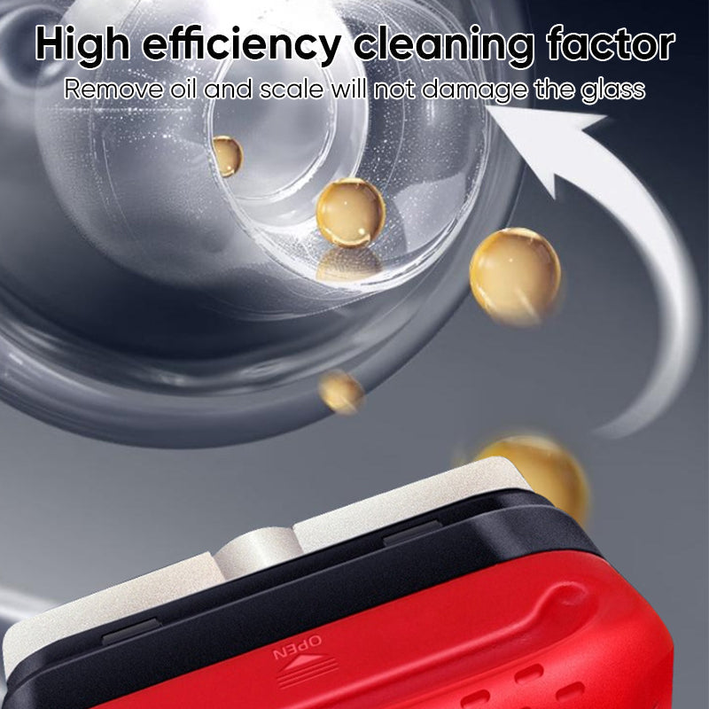 Hydrophobic glass cleaner and brush kit, perfect for windshield treatment and rain repellent.
