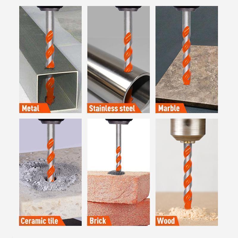 Robust carbide drill bit designed for efficient drilling through hard masonry and porcelain tile