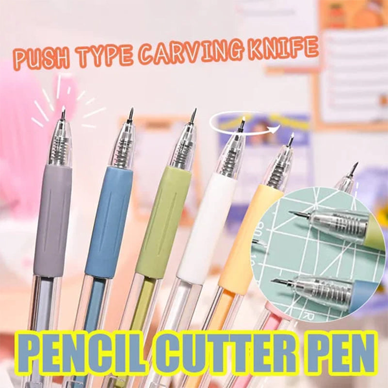 Cartoon bear utility knife & glue pen set in morandi yellow, student craft tool, paper cutter