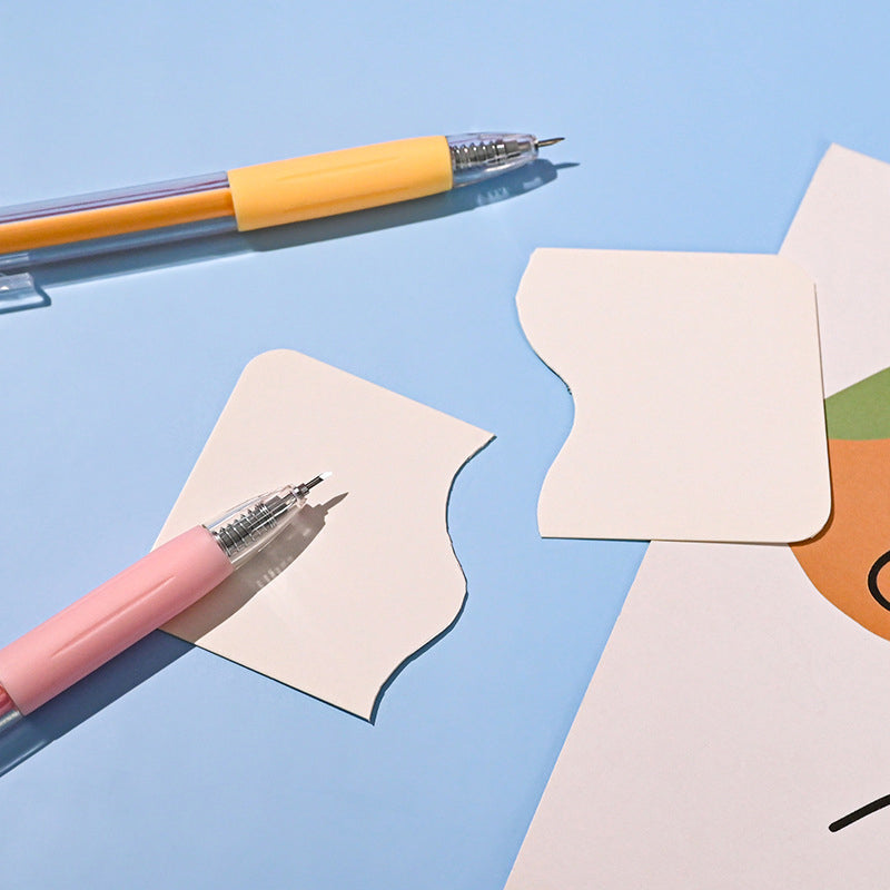 Morandi blue cartoon utility knife, perfect for precise cuts in DIY craft & student art projects