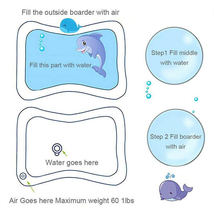 Side view of a cat cautiously approaching the interactive water play mat, a new pet supply toy