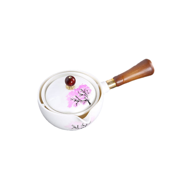 Sophisticated ceramic color-changing tea pot with a 360° rotating design and integrated infuser, perfect for gifting.