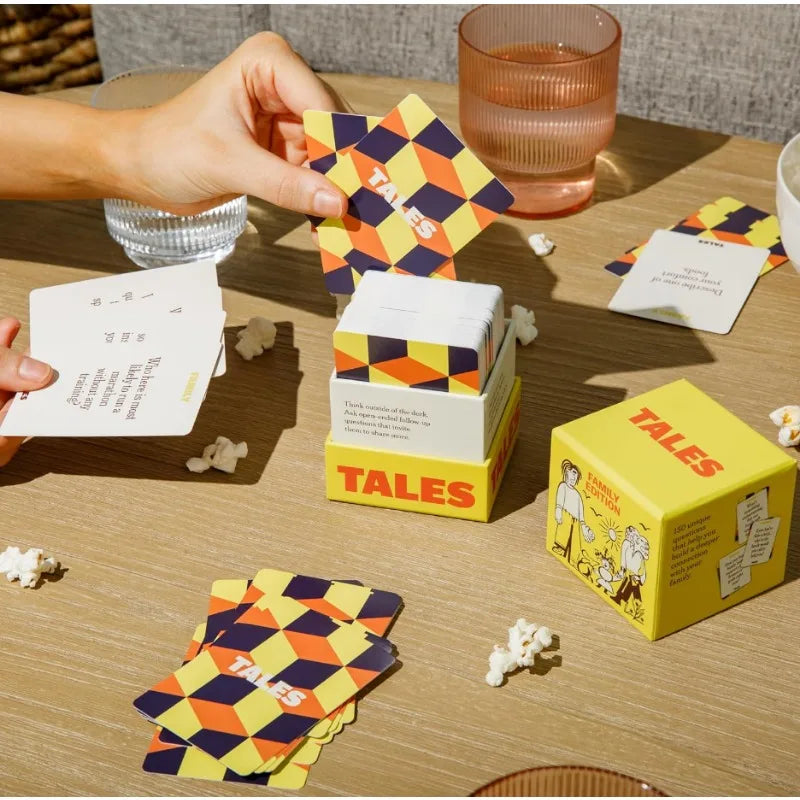 Chatwell Family Fun Conversation Starter Card Game. Engaging questions for screen-free family bonding & kids activity.