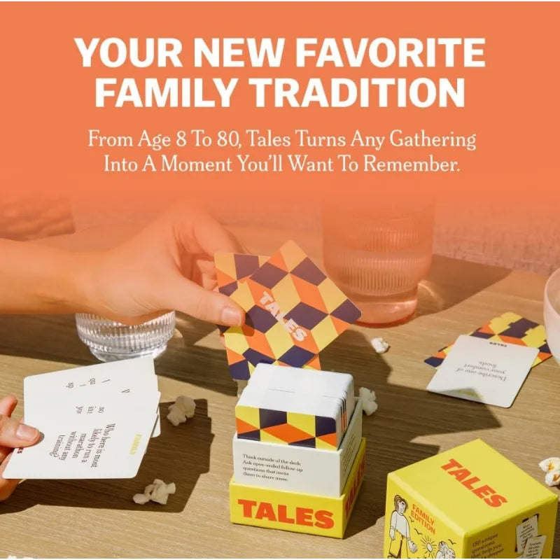 Box of Chatwell family conversation starter cards. Fun activity game for kids, promoting discussion & connection.