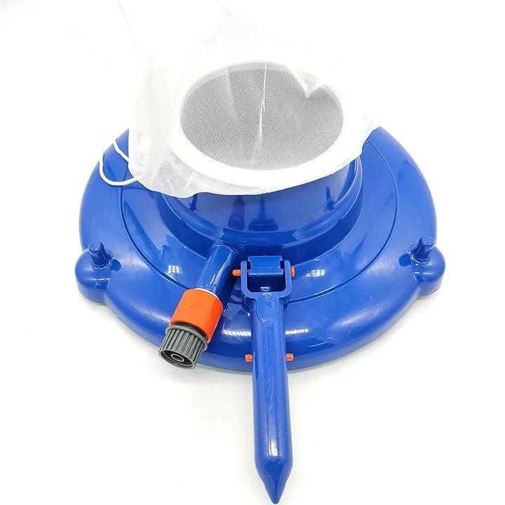 Detail of the eco-friendly pool cleaner's powerful suction head, designed for efficient debris removal.