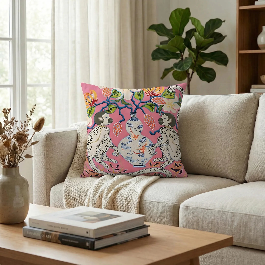 Decorative patterned cushion cover. Adds a chic and stylish accent to any room's decor.