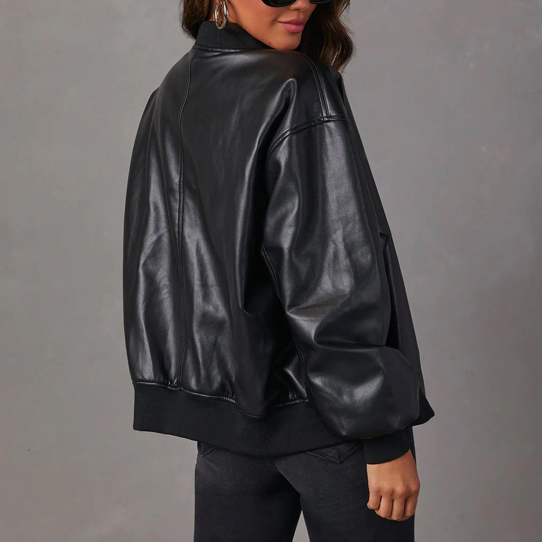 Modern women's bomber jacket, a key piece for chic everyday style & comfortable casual outerwear.