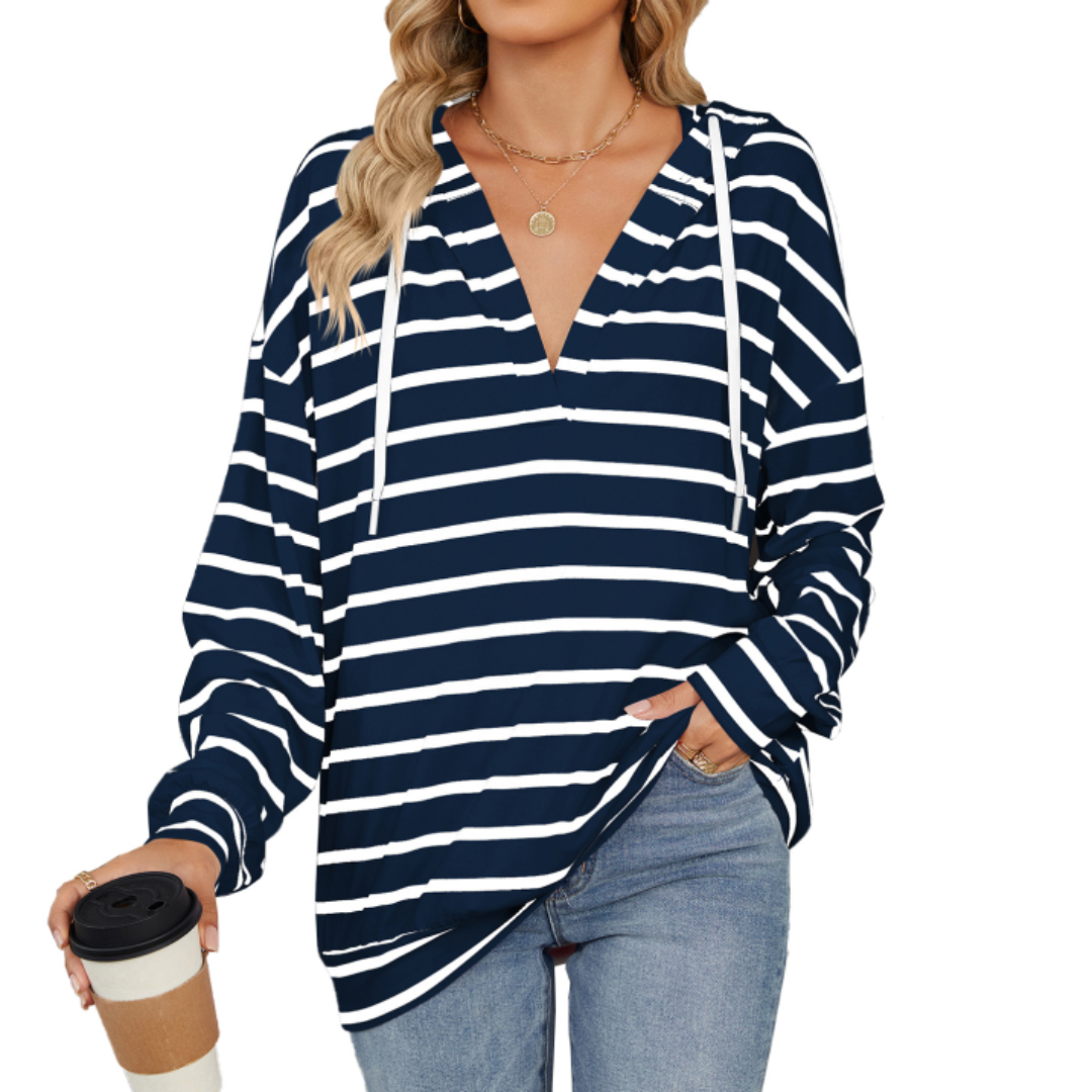 Women's flattering fit hoodie for casual wear. Stylish long sleeve pullover, great for everyday comfort.