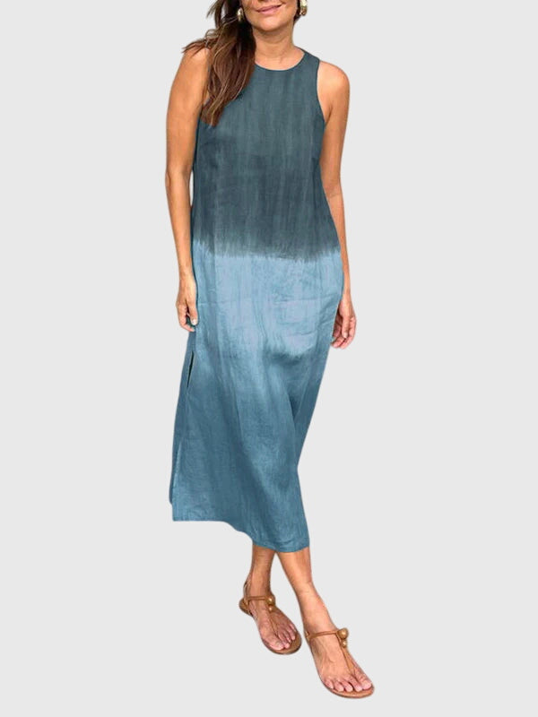 Casual day dress for women with a lovely print. Enjoy comfort and style with this chic, versatile summer outfit.