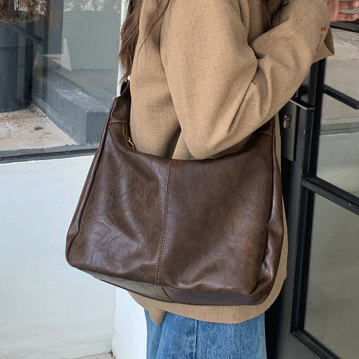 Women's Solid Blue PU Leather Crossbody Bag, Stylish Shoulder Handbag, Daily Accessory