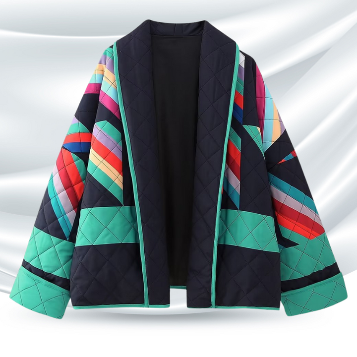 Chic women's vintage style knit jacket with long sleeves, perfect for elegant autumn & winter fashion. Cozy & fashionable.