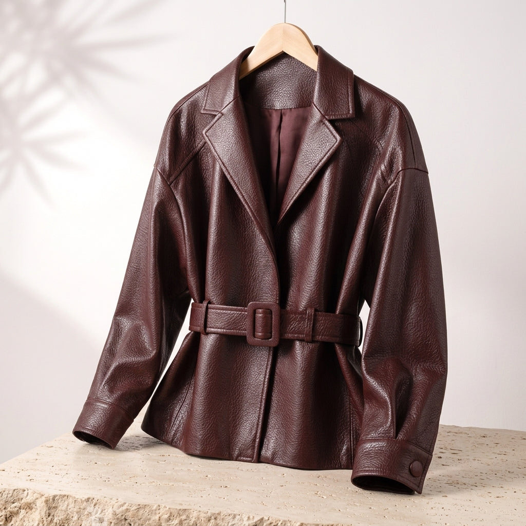 Chic women's warm winter jacket. Elegant outerwear perfect for cold weather. Stylish and comfortable.