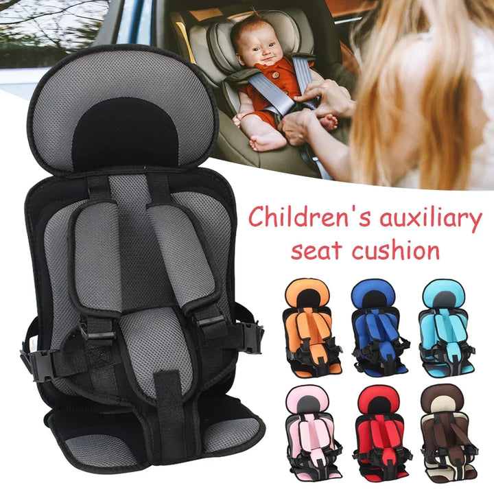 Premium child booster seat with safety harness & soft, washable cover for ultimate comfort & protection.
