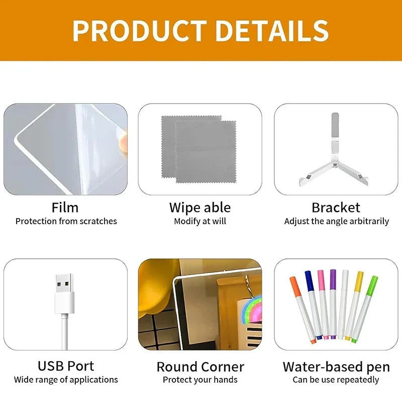 Kids' creative art toy: 5.9" illuminated acrylic drawing board for light-up sketching & fun.
