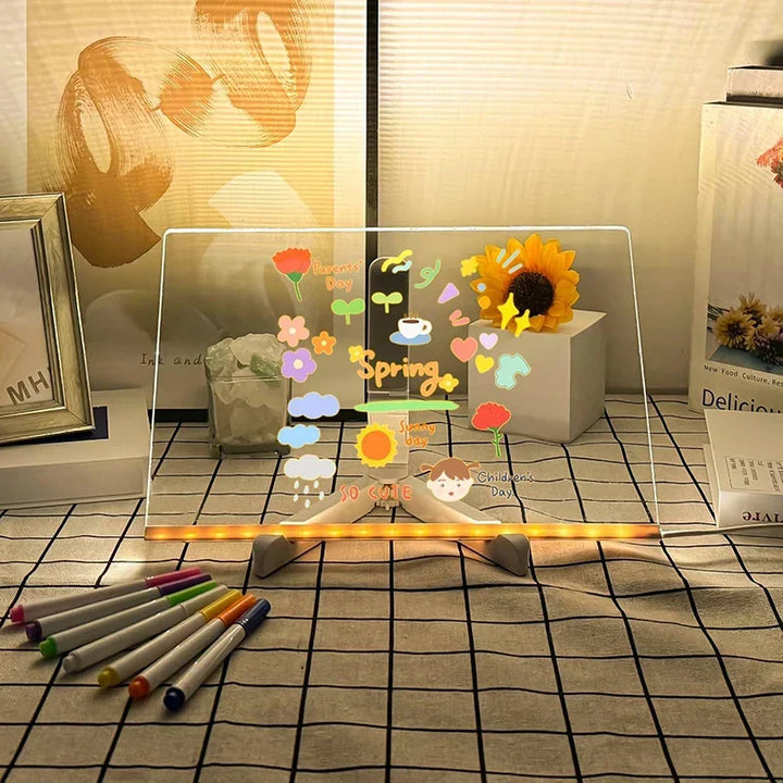 5.9-inch GlowSketcha: children's light-up acrylic drawing board, an illuminated creative art toy.