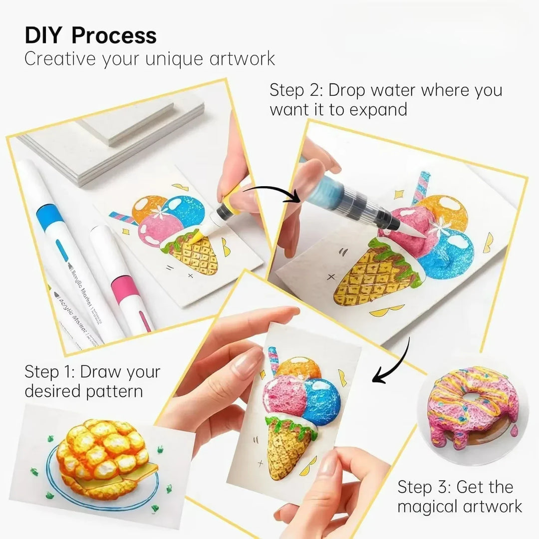 Children's Foam Art Craft Set box by Artifoam, highlighting sensory and creative play activities for kids.