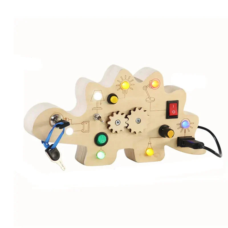 Durable wooden learning activity board, supporting early childhood development.