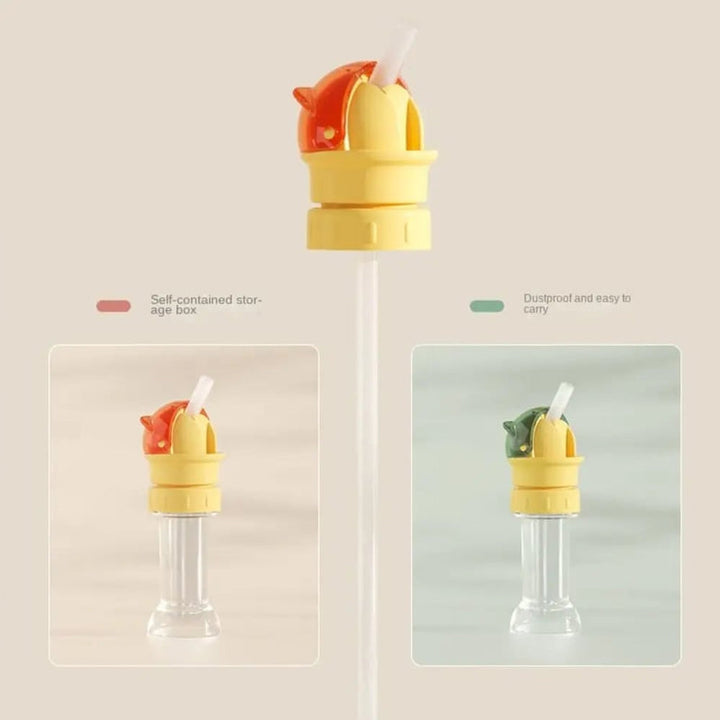 Durable children's water bottle straw lid in green, perfect for active kids and daily use.