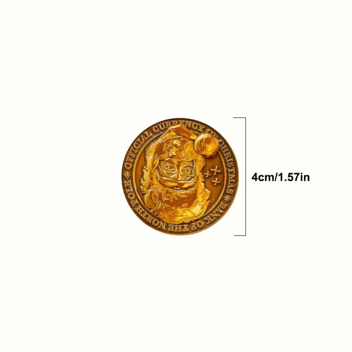 Commemorative Polar Pennies and velvet pouch, a festive and collectible Christmas holiday item