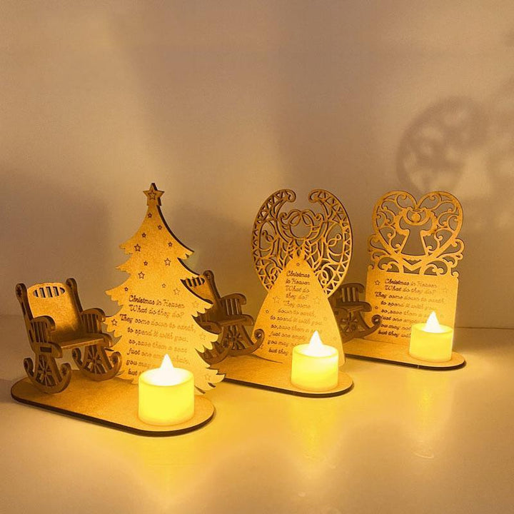 Memorial Christmas ornament, elegant white design with space for a tea light, a keepsake for loved ones.