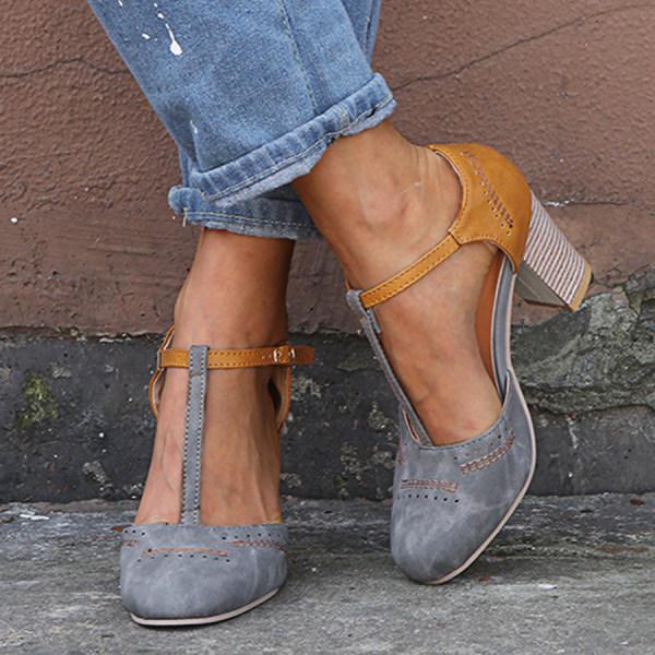 Stylish women's chunky heel Mary Janes for spring, a comfortable and elegant shoe option