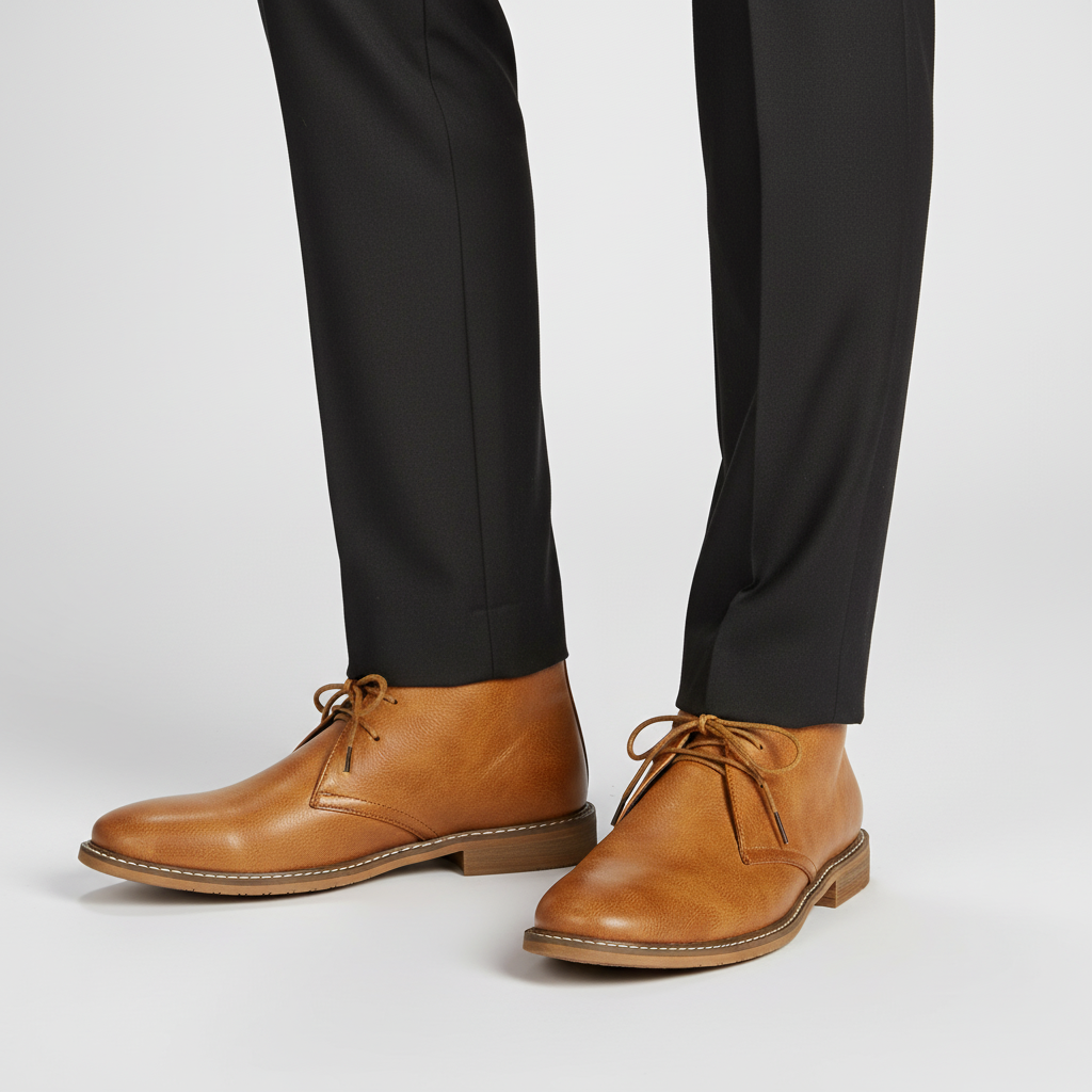 Elegant brown men's dress shoes, vintage design. Durable, comfortable, ideal for office & formal wear.