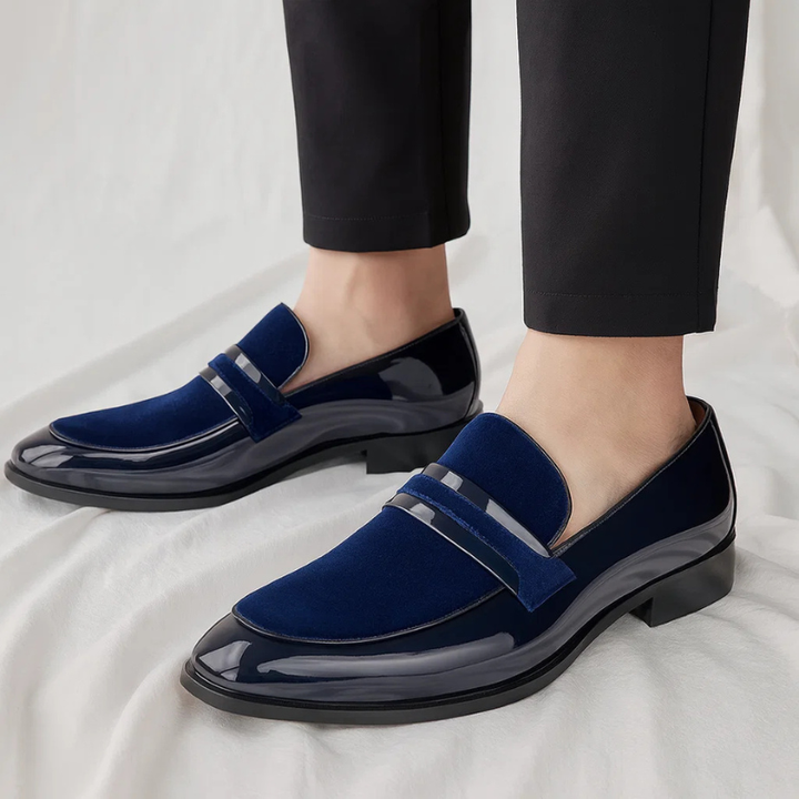 Stylish men's brown leather penny loafers, slip-on design for easy wear, ideal for everyday casual & formal.