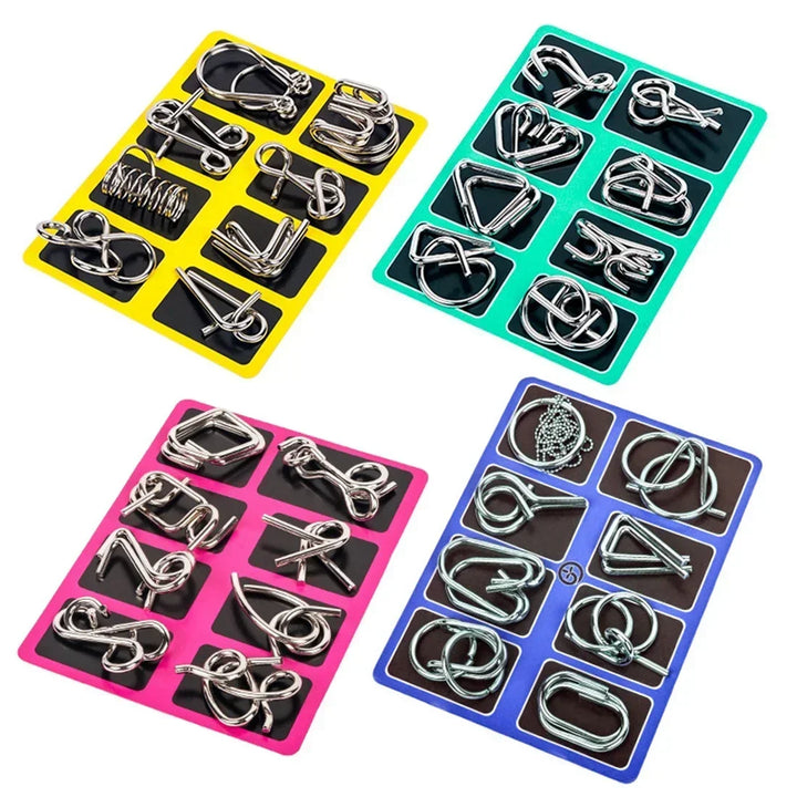 Unisex metal interlocking puzzle; a great educational toy & brain teaser gift for kids & adults.